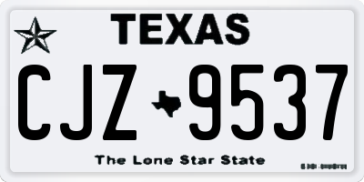 TX license plate CJZ9537