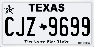 TX license plate CJZ9699