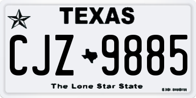 TX license plate CJZ9885