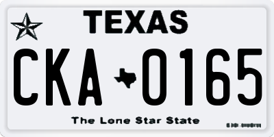 TX license plate CKA0165