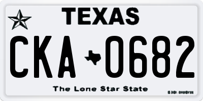 TX license plate CKA0682