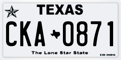 TX license plate CKA0871