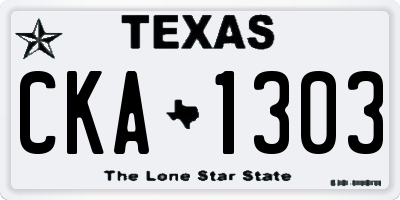 TX license plate CKA1303
