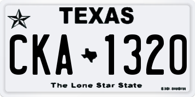 TX license plate CKA1320