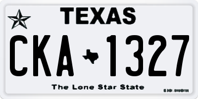 TX license plate CKA1327