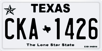 TX license plate CKA1426