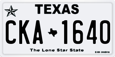 TX license plate CKA1640