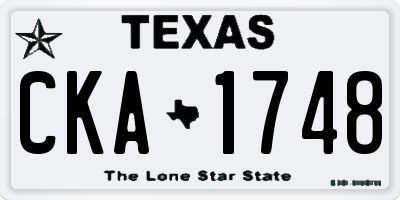 TX license plate CKA1748