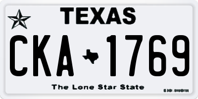 TX license plate CKA1769