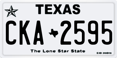 TX license plate CKA2595
