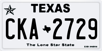 TX license plate CKA2729