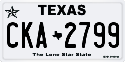 TX license plate CKA2799