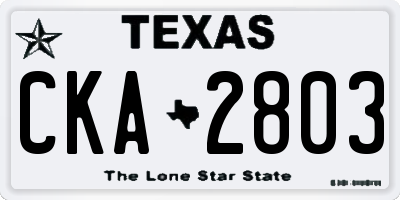 TX license plate CKA2803