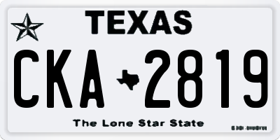 TX license plate CKA2819