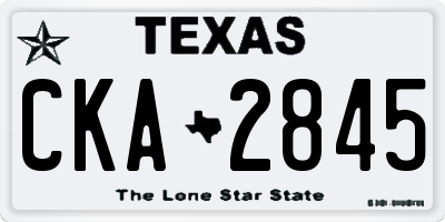TX license plate CKA2845