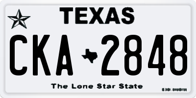 TX license plate CKA2848