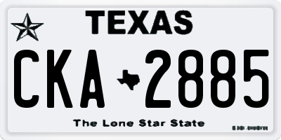 TX license plate CKA2885
