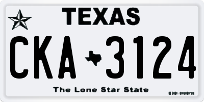 TX license plate CKA3124