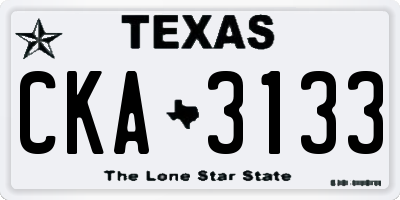 TX license plate CKA3133