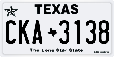 TX license plate CKA3138