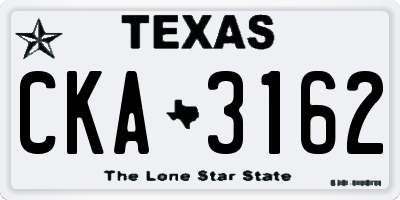 TX license plate CKA3162