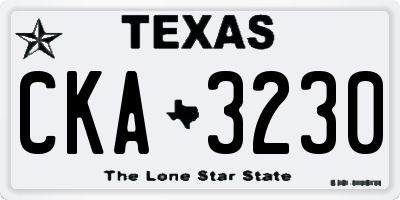 TX license plate CKA3230
