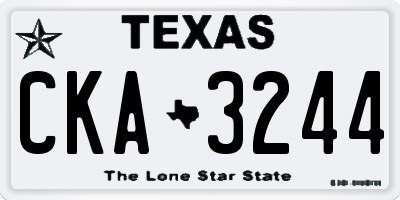 TX license plate CKA3244