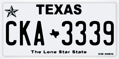 TX license plate CKA3339