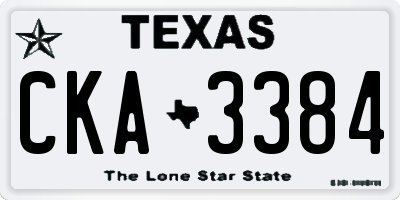 TX license plate CKA3384