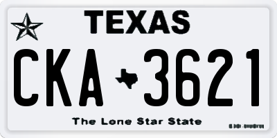 TX license plate CKA3621