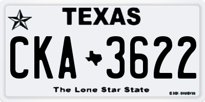 TX license plate CKA3622