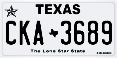 TX license plate CKA3689