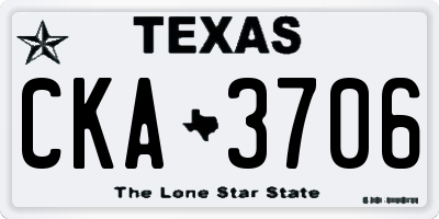 TX license plate CKA3706