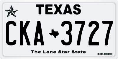 TX license plate CKA3727