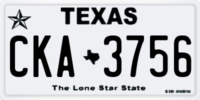 TX license plate CKA3756