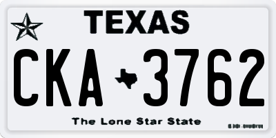 TX license plate CKA3762
