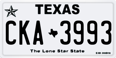 TX license plate CKA3993