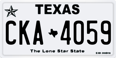 TX license plate CKA4059