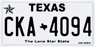 TX license plate CKA4094