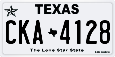 TX license plate CKA4128