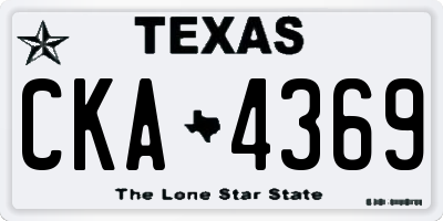 TX license plate CKA4369