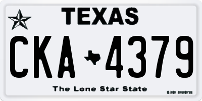 TX license plate CKA4379