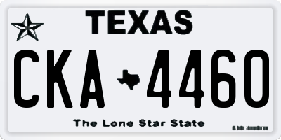 TX license plate CKA4460