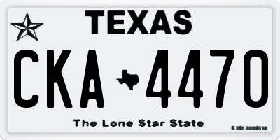 TX license plate CKA4470
