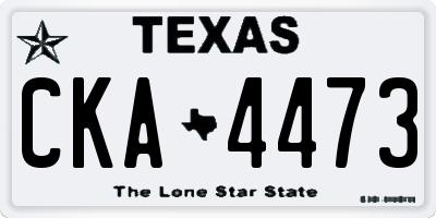 TX license plate CKA4473