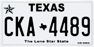 TX license plate CKA4489