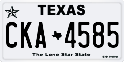 TX license plate CKA4585