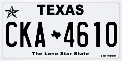 TX license plate CKA4610