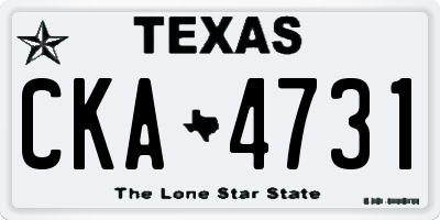 TX license plate CKA4731