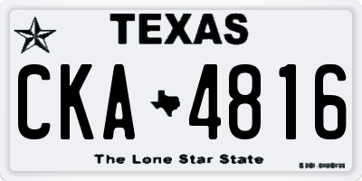TX license plate CKA4816